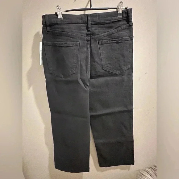 Sam Edelman Women’s  Codie Jeans Button Fly High Rise Wide Leg Ankle Black Sz 30 - Picture 2 of 10